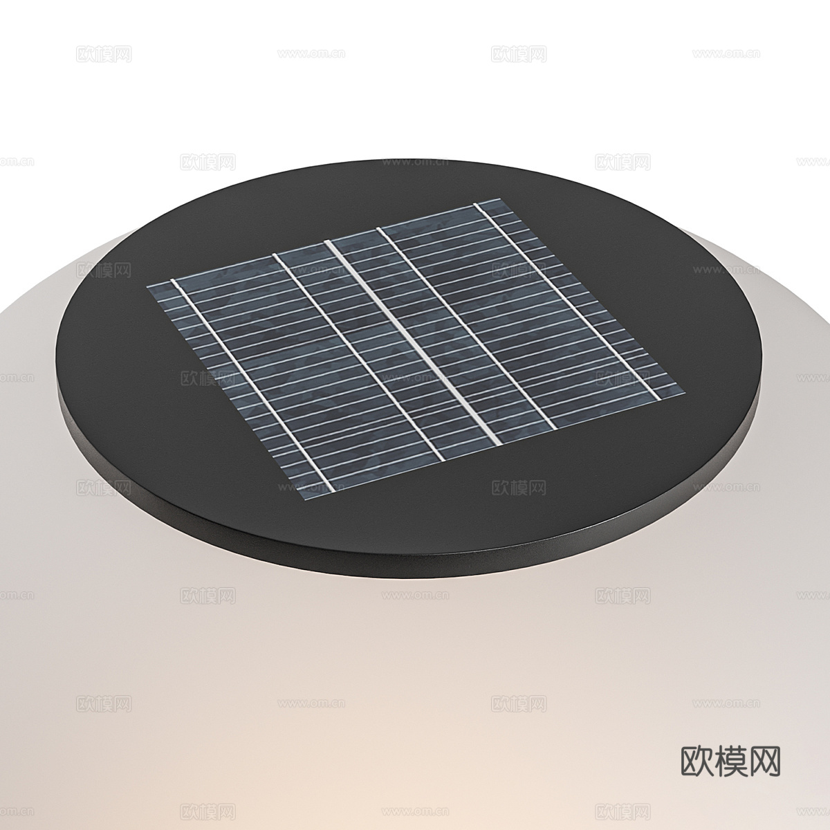 现代防水便携式 LED 可充电太阳能户外落地灯3d模型
