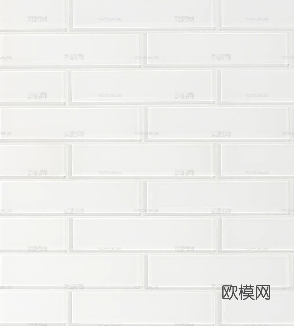 白色工字拼条形瓷砖