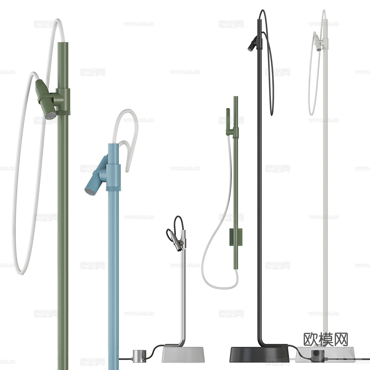 简约落地灯 极简落地灯 灯具组合 台灯 壁灯 艺术落地灯 线3d模型