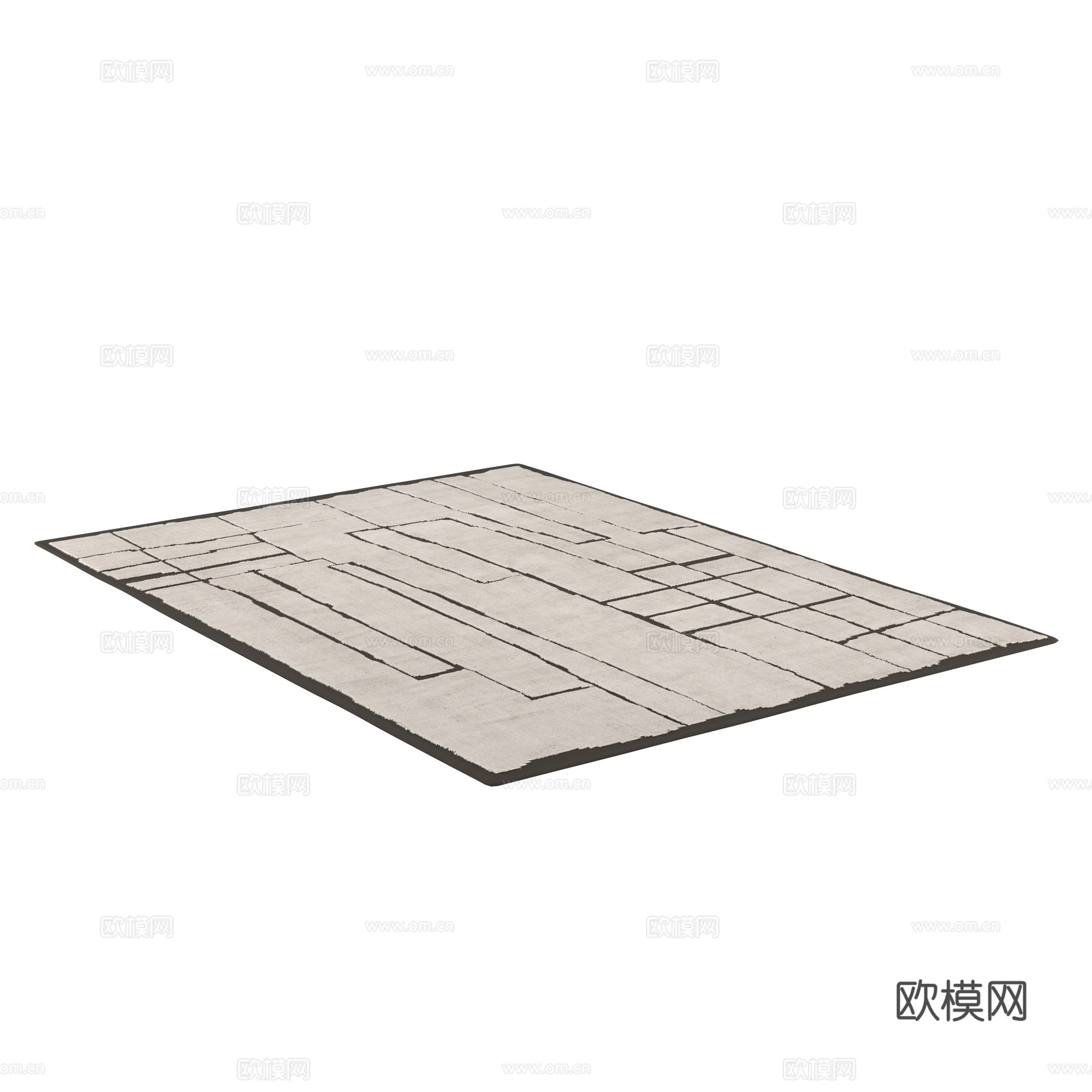 新中式 Torin 羊毛地毯3d模型