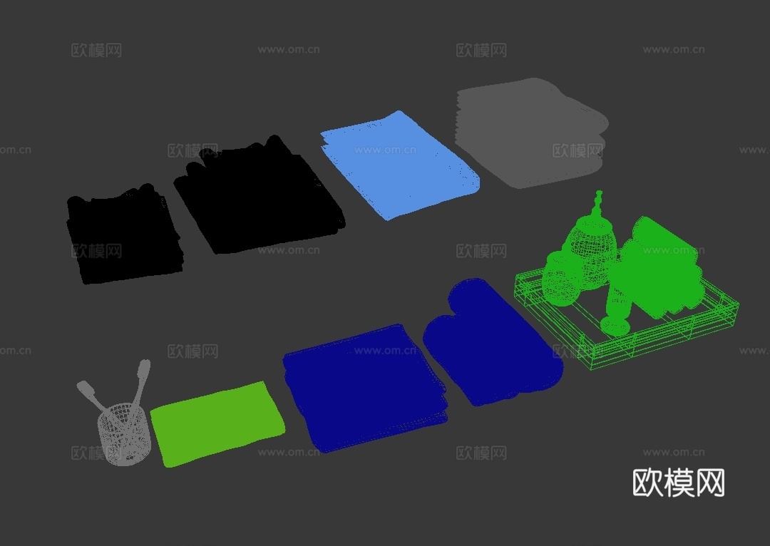 洗浴 用品 毛巾 浴巾 日用3d模型