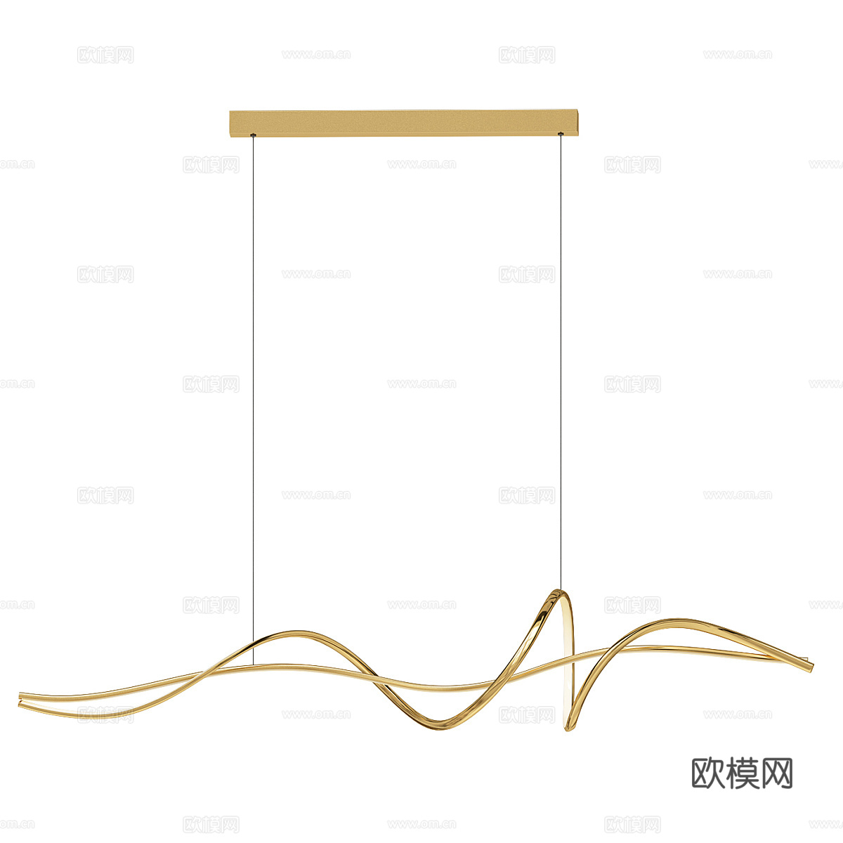 现代轻奢 ESKILD LONG 线性吊灯3d模型