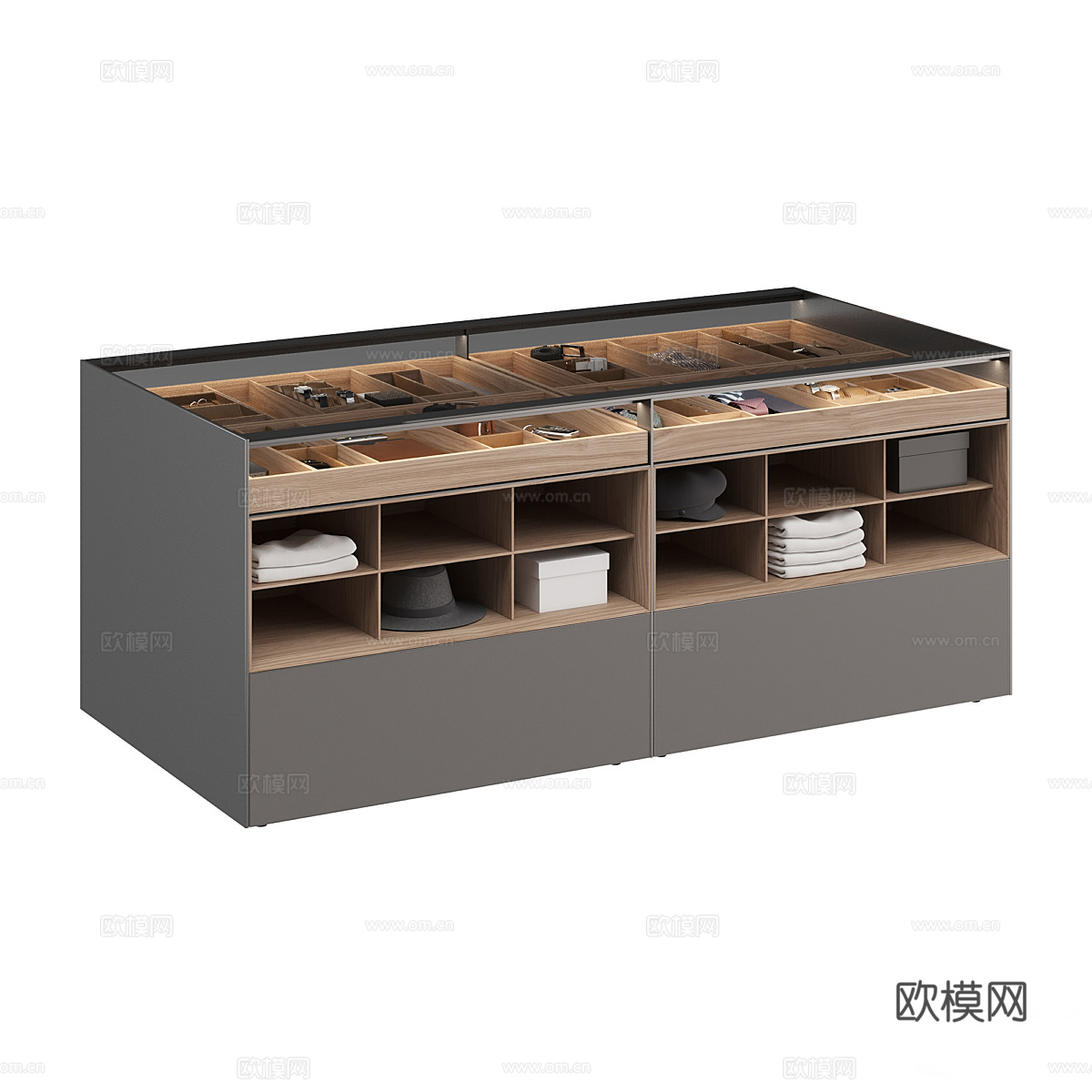 现代意式 Rimadesio Altair 内阁 首饰柜3d模型下载（渲染图2）