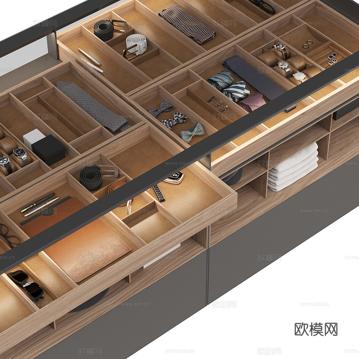 现代意式 Rimadesio Altair 内阁 首饰柜3d模型下载（渲染图3）