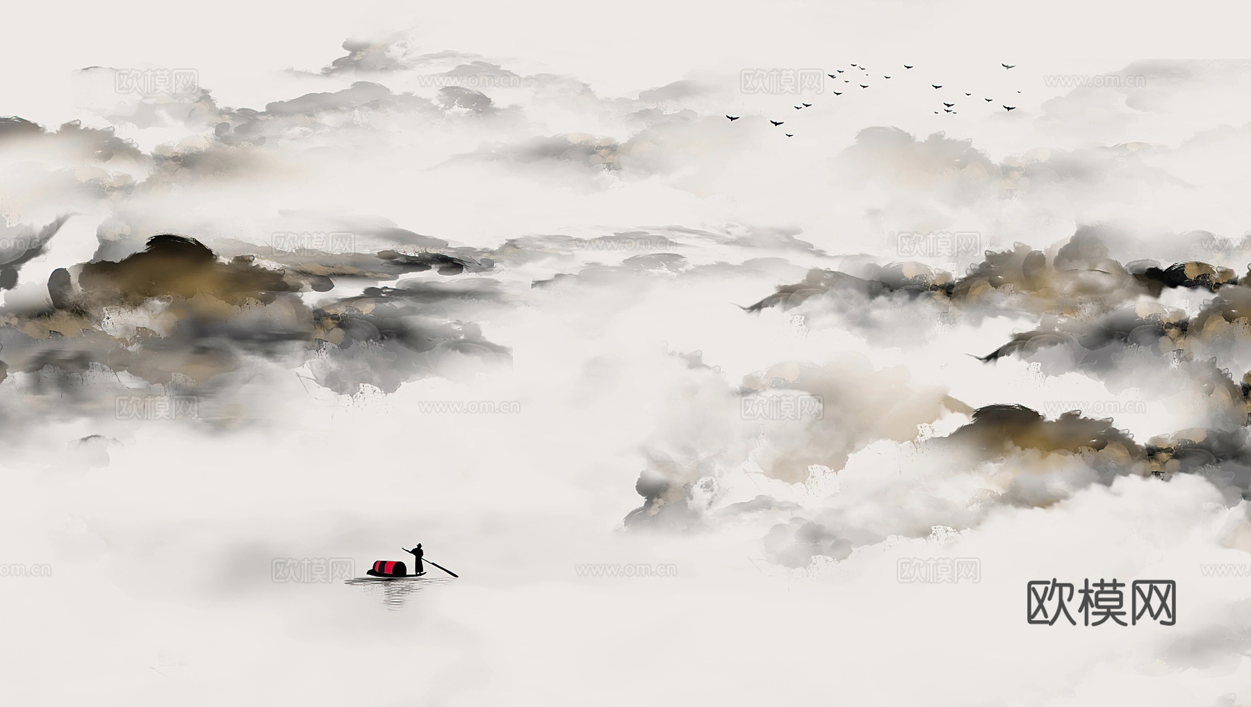 新中式山水装饰画