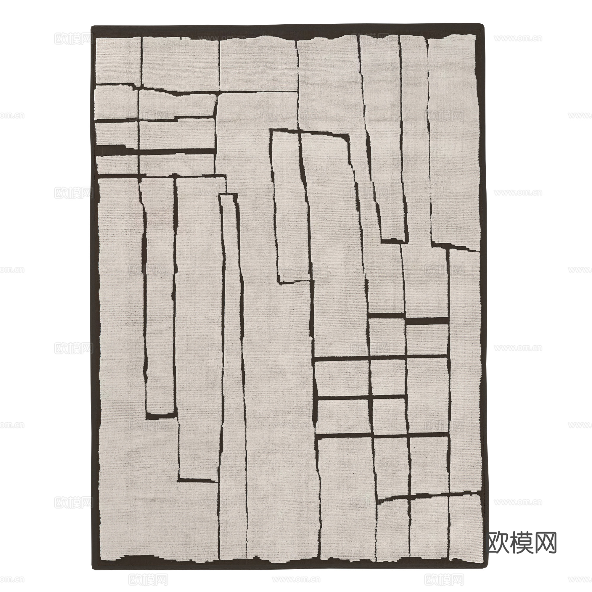 新中式 Torin 羊毛地毯3d模型