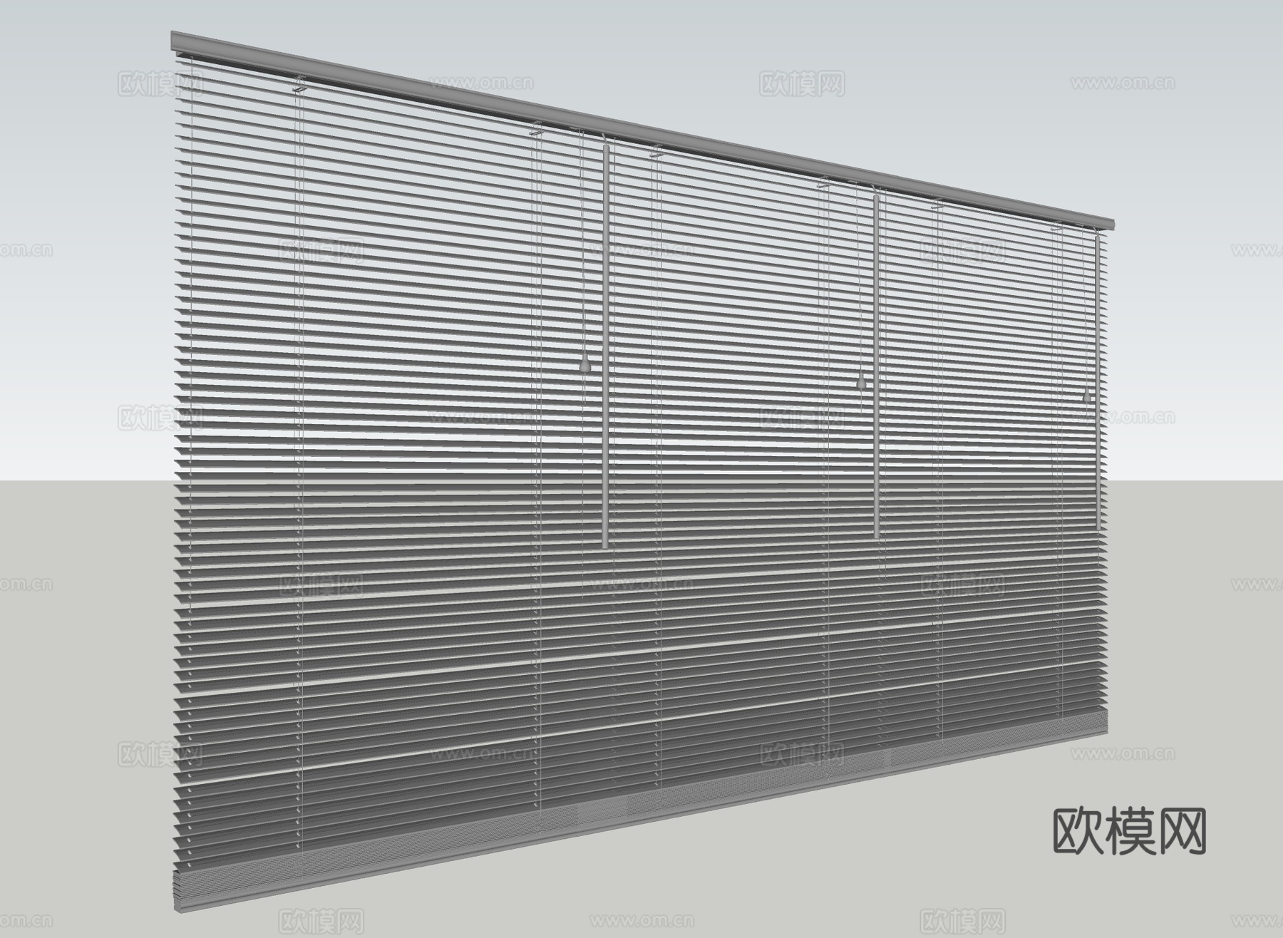 百叶窗帘  卷帘su模型