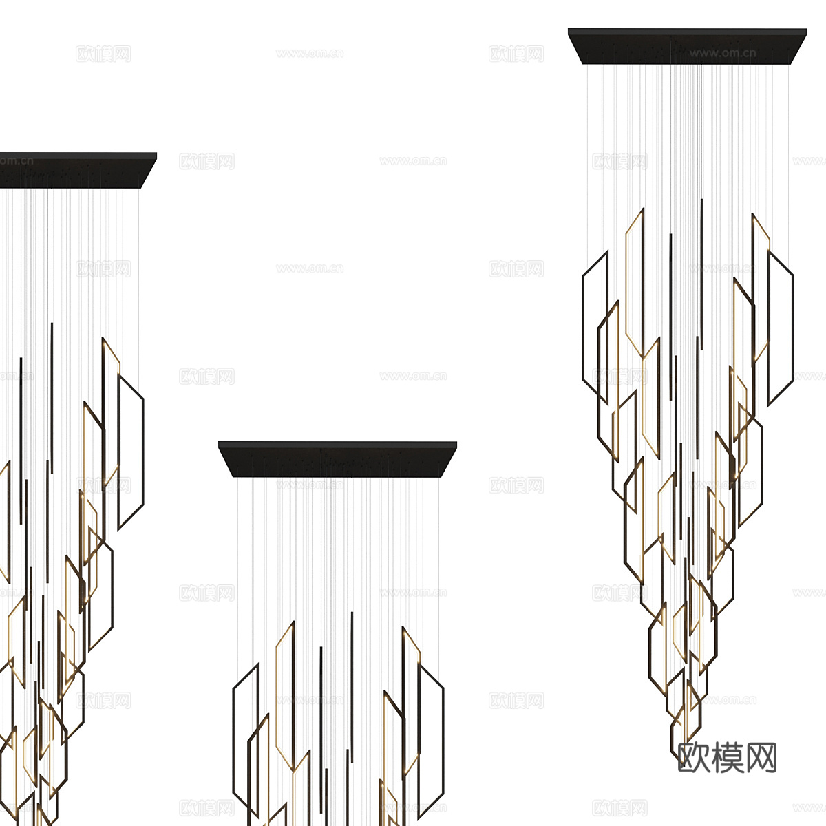 现代简约吊灯 吊灯 简约吊灯 客厅吊灯 餐厅吊灯3d模型