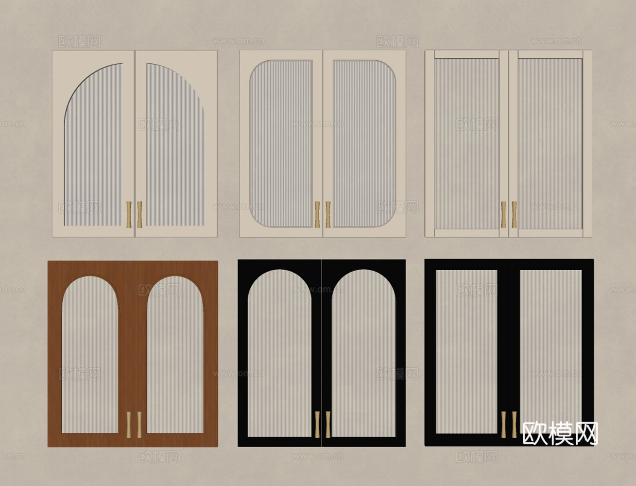 法式中古柜门 玻璃柜门 长虹玻璃柜门 法式玻璃柜门 中古风玻su模型