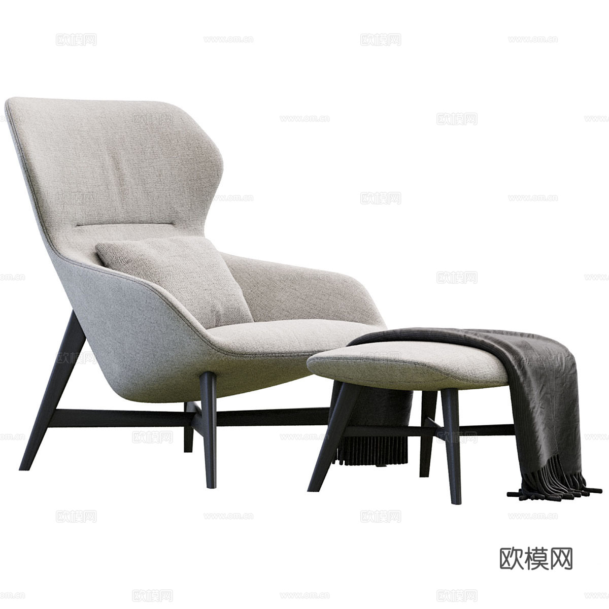 新中式休闲椅3d模型