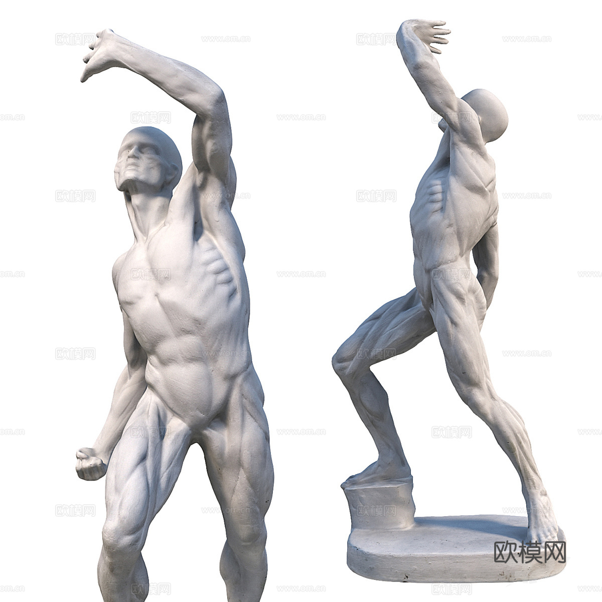 现代意式 Ekorshe 男性人物雕塑3d模型