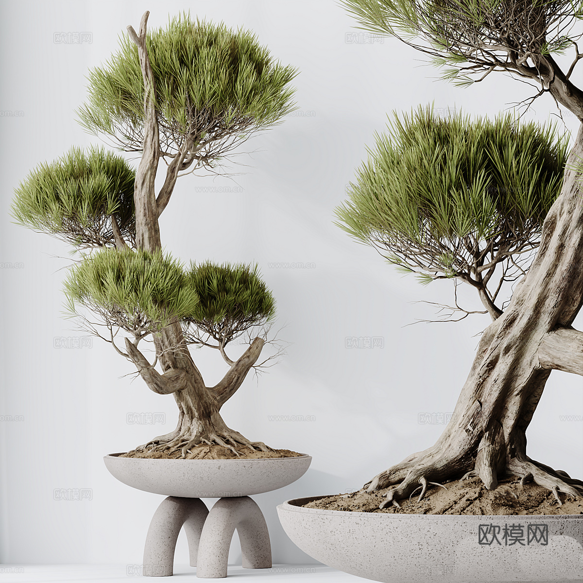 新中式盆景3d模型