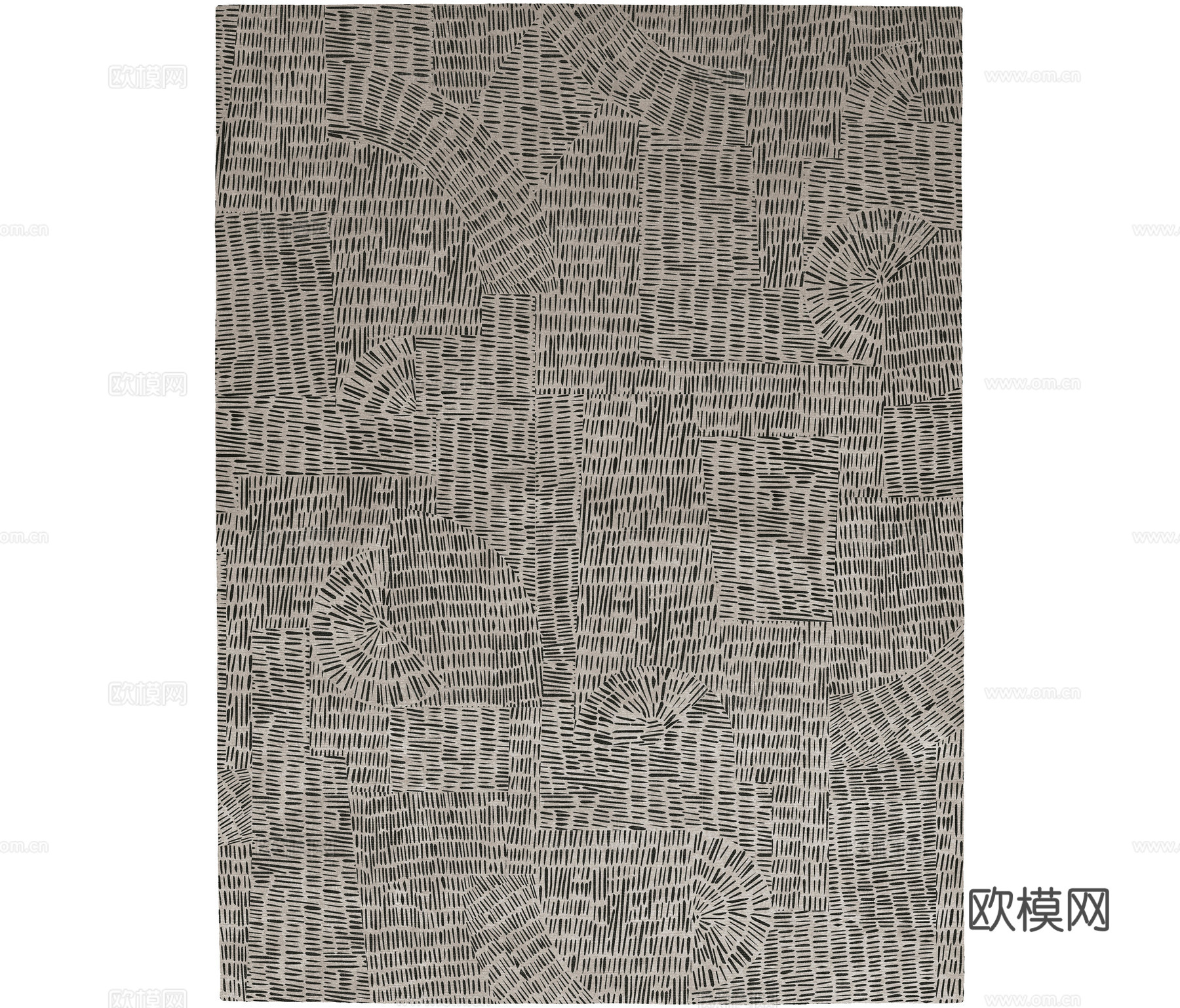 灰色几何地毯