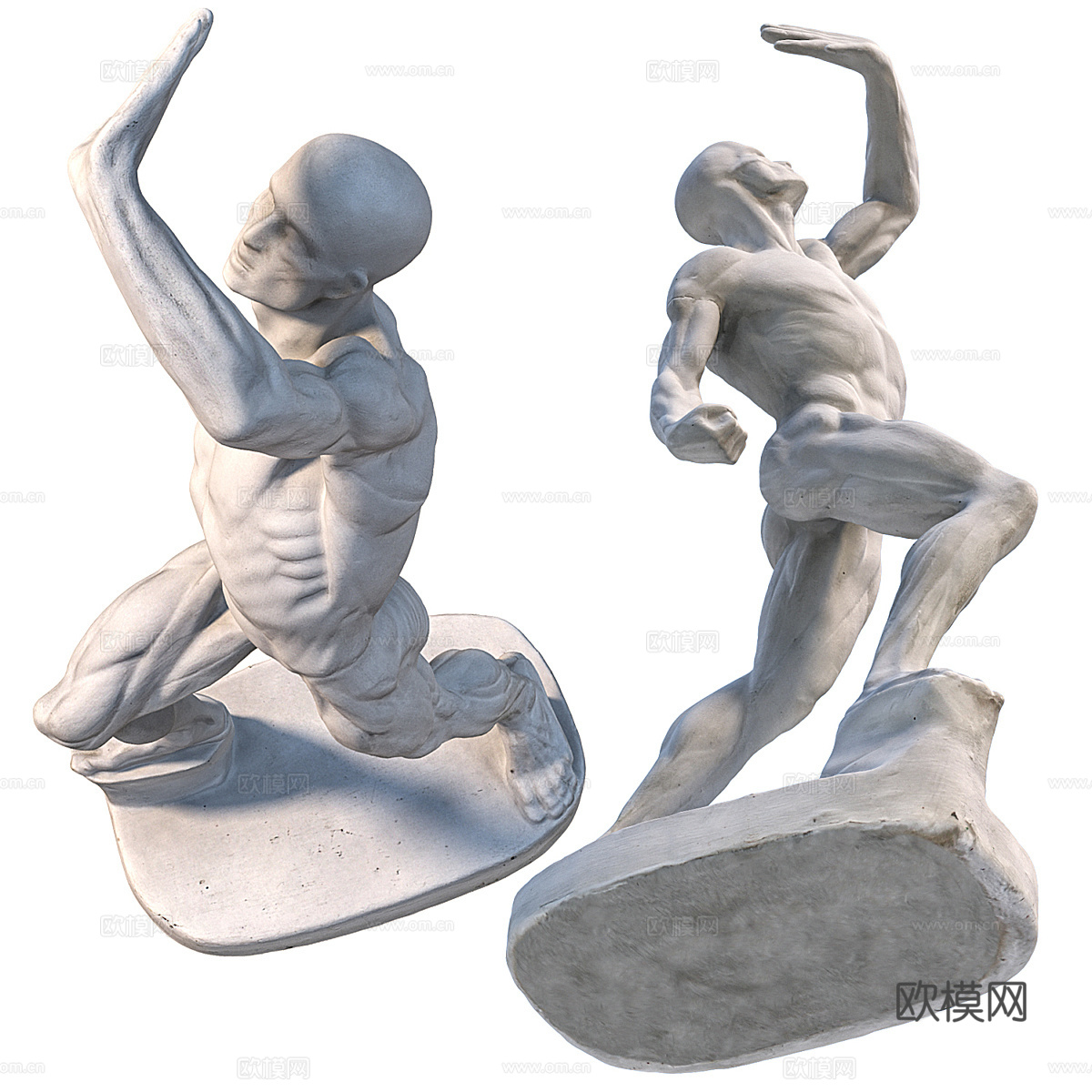 现代意式 Ekorshe 男性人物雕塑3d模型