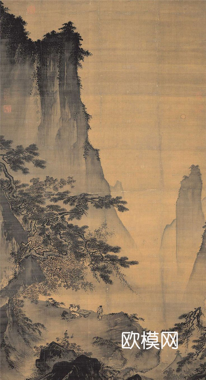 中古侘寂挂画 艺术画  抽象画  现代装饰挂画