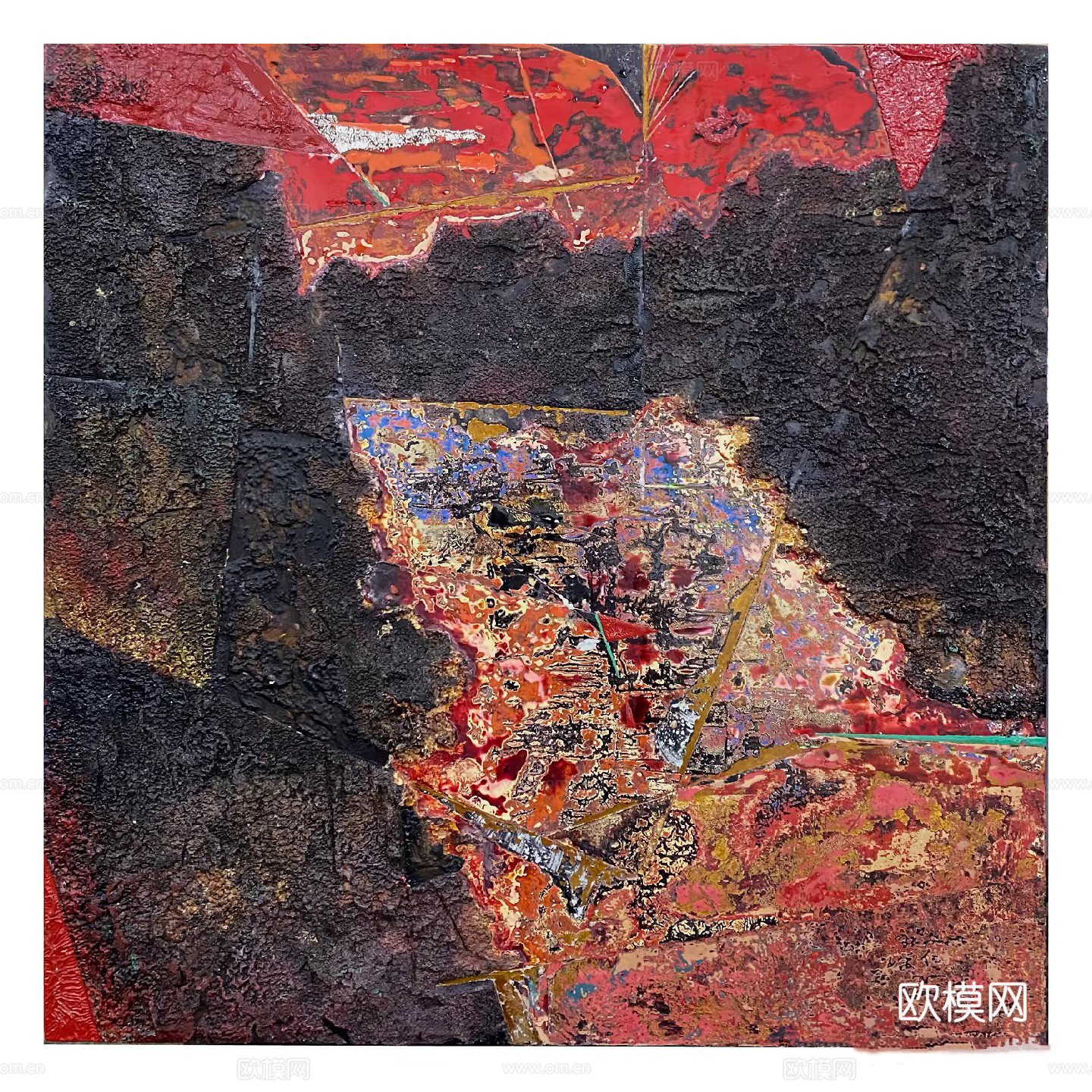抽象肌理装饰画