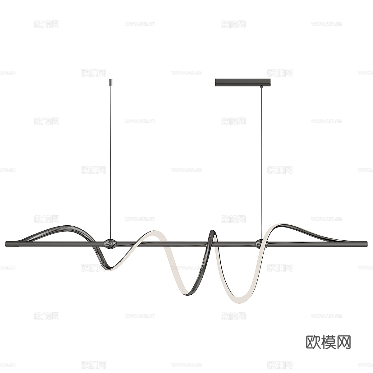 现代轻奢线性装饰吊灯3d模型