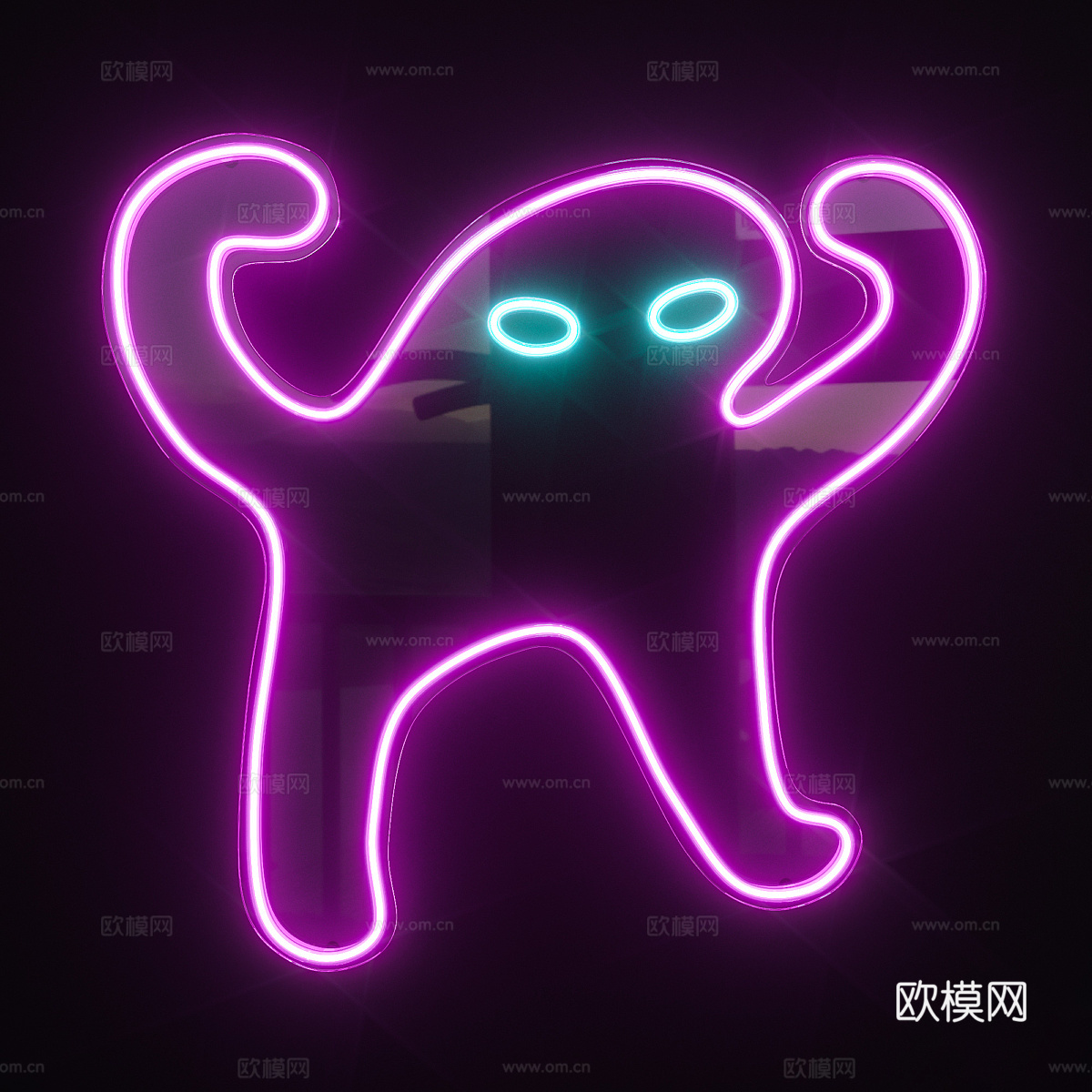 霓虹灯3d模型