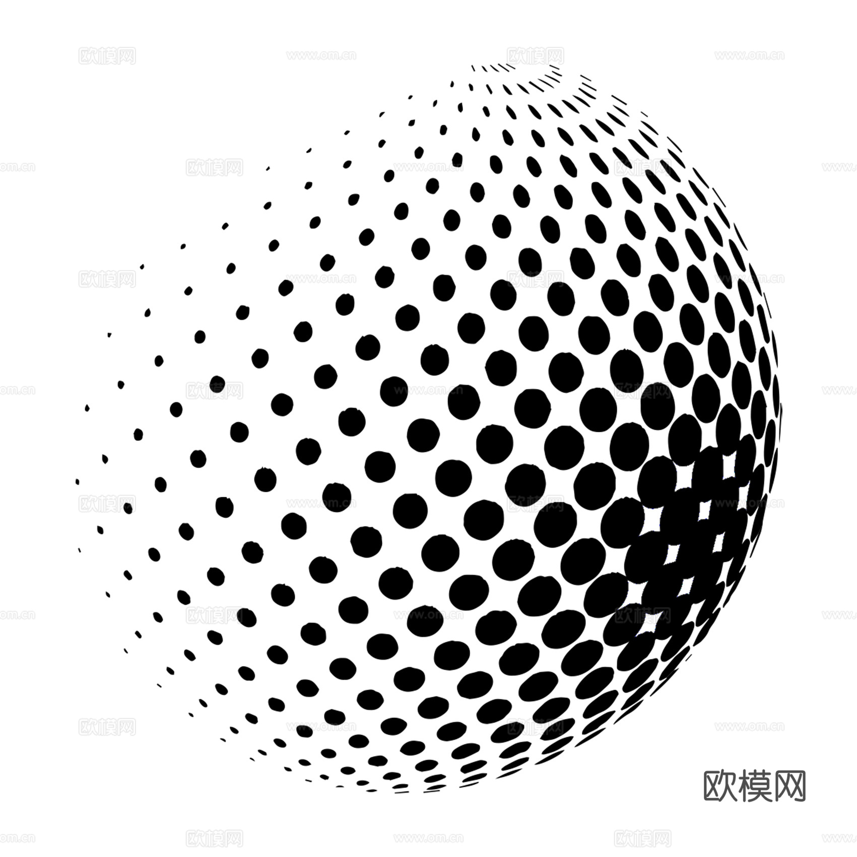 黑白圆形渐变圆点冲孔