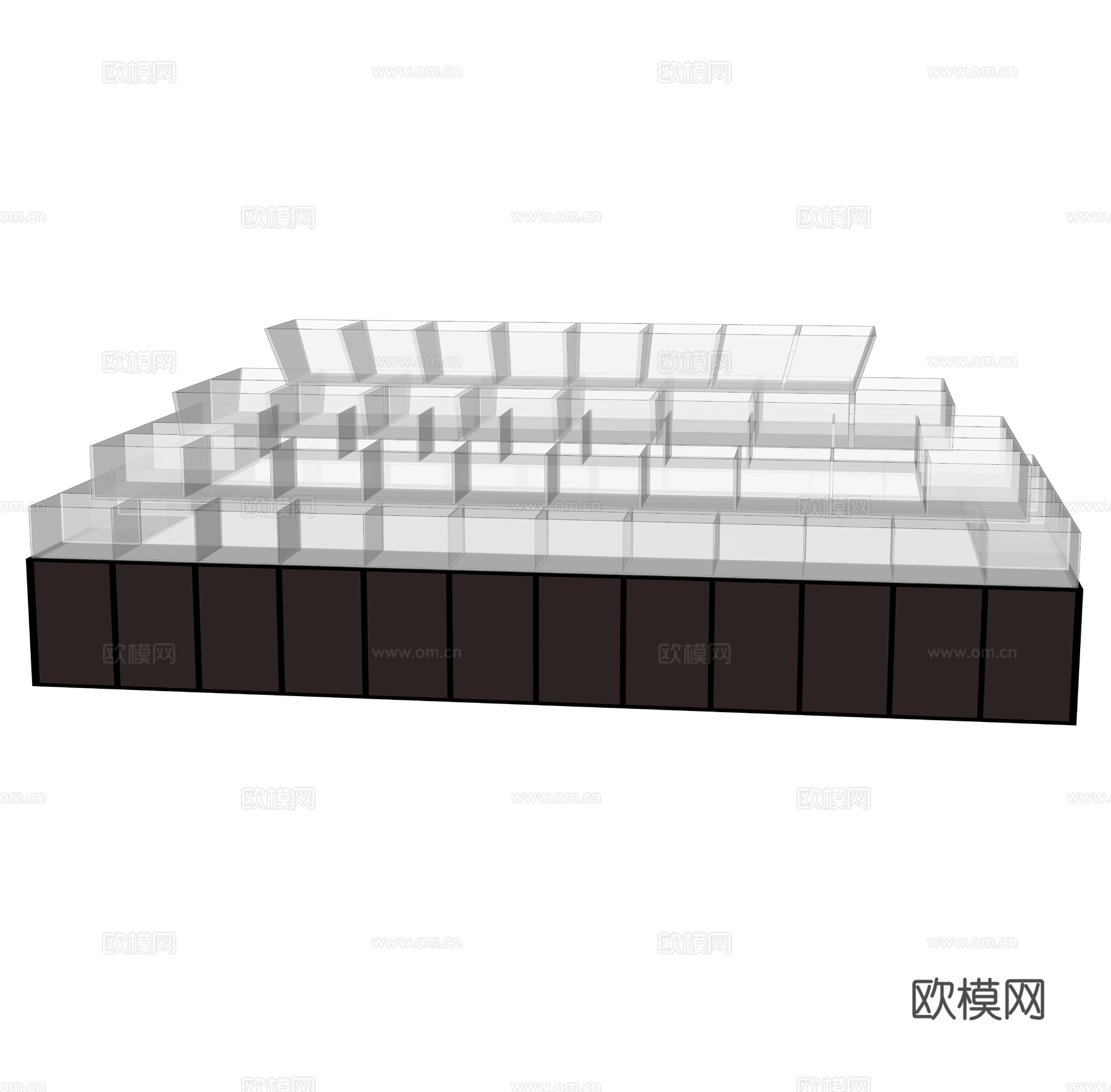 现代零食展示柜 超市展示柜su模型
