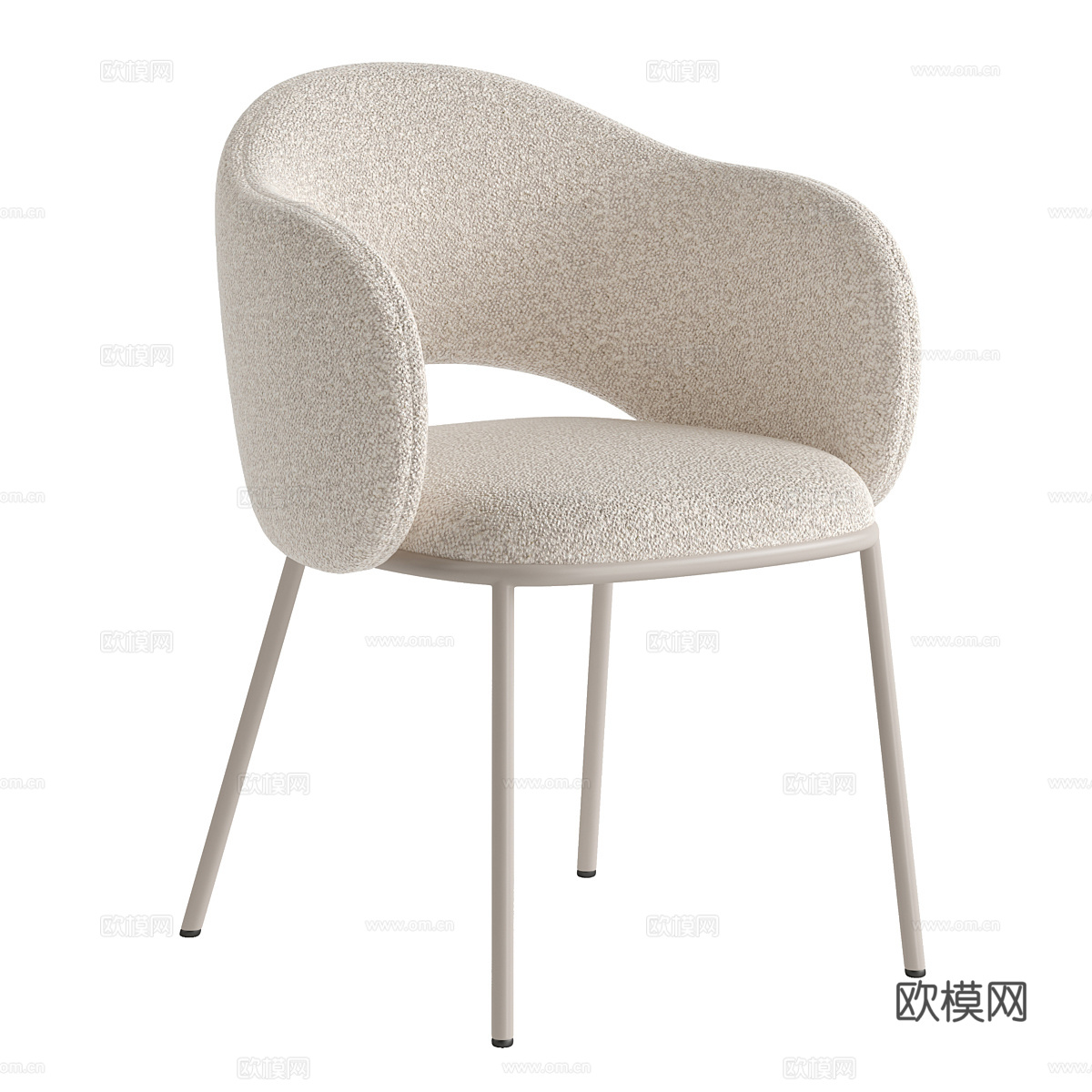 现代奶油风 Maina 椅子3d模型