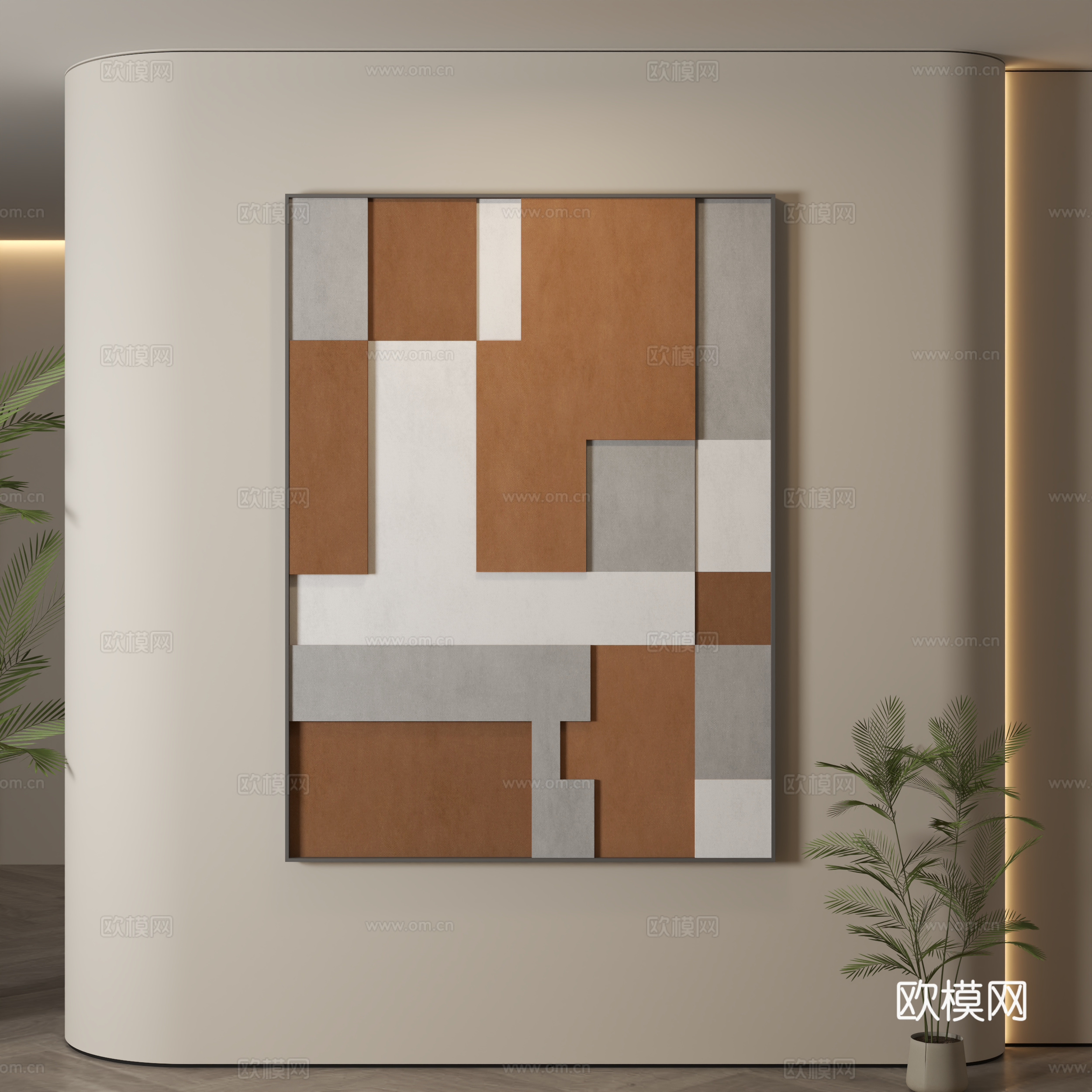 现代装饰画 装饰画 现代挂画 挂画 简约挂画3d模型