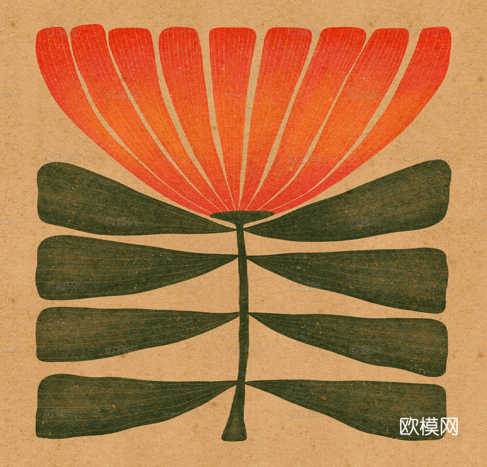 中古北欧挂画  油画  复古挂画 艺术挂画 抽象画