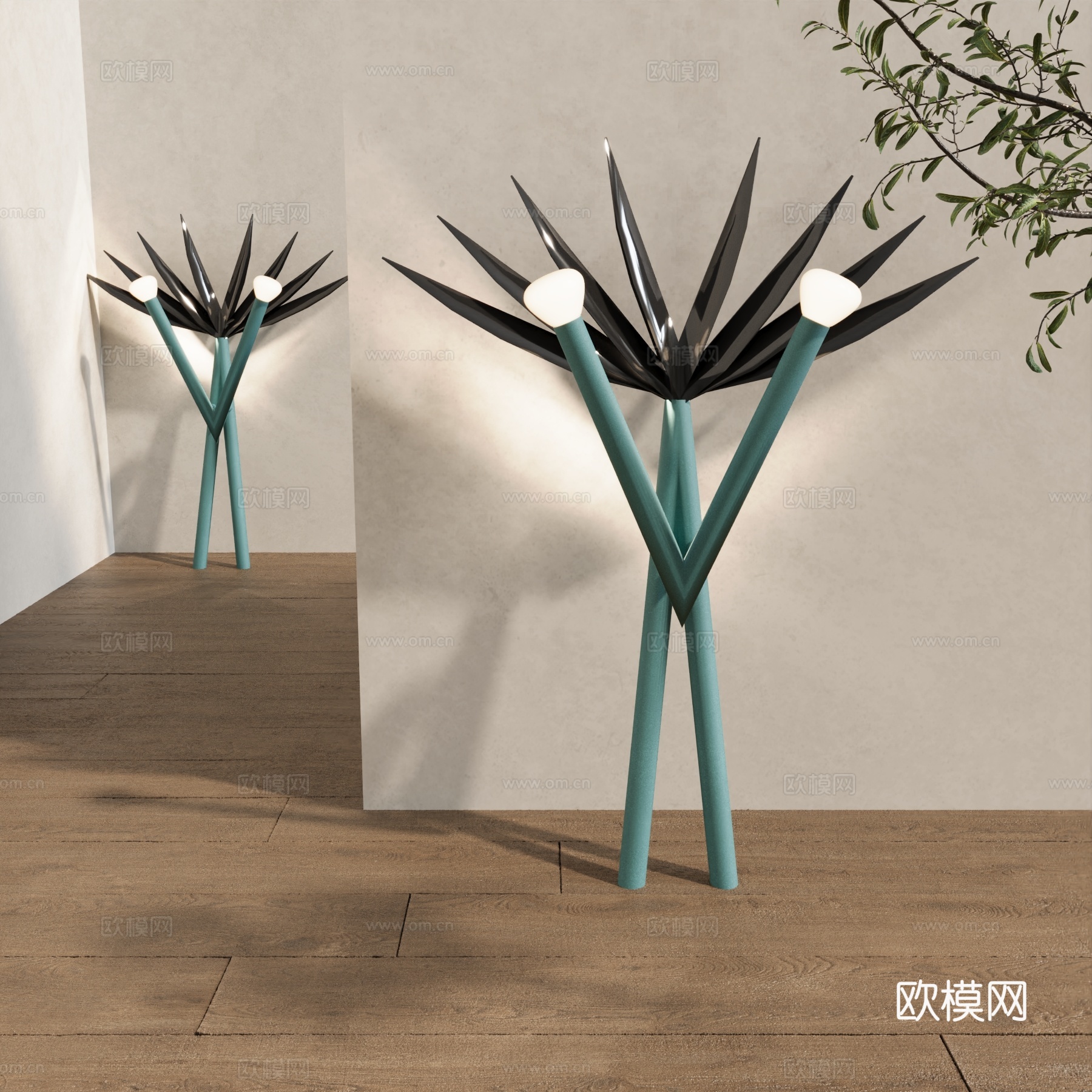 现代简约落地灯 装饰灯3d模型