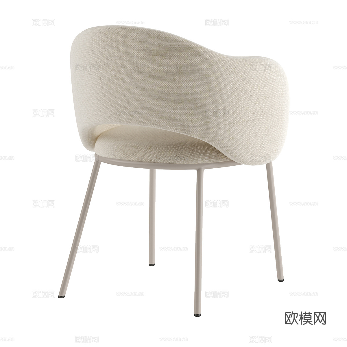 现代奶油风 Maina 椅子3d模型