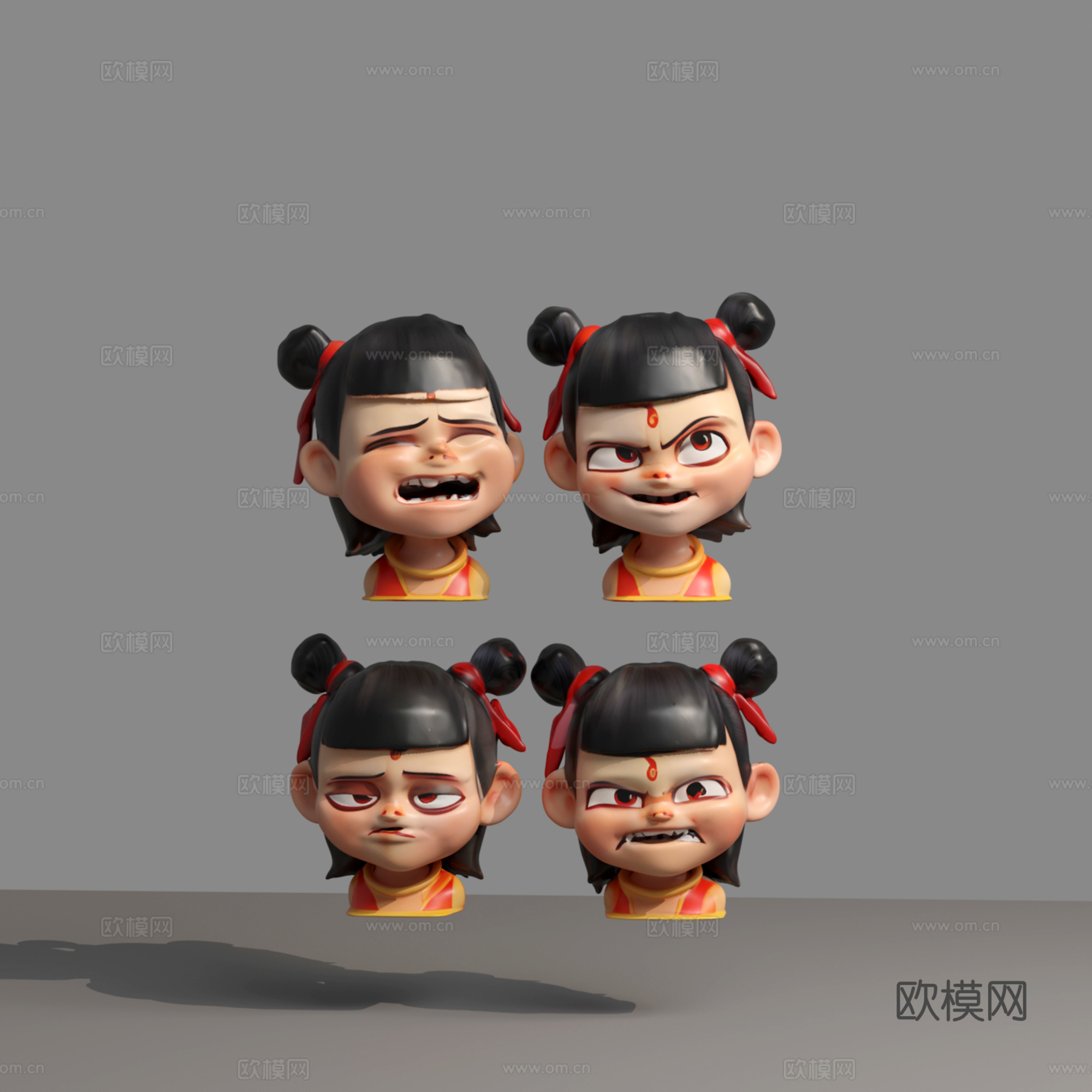 哪吒 表情包电影 摆件 雕塑 手办 装置3d模型
