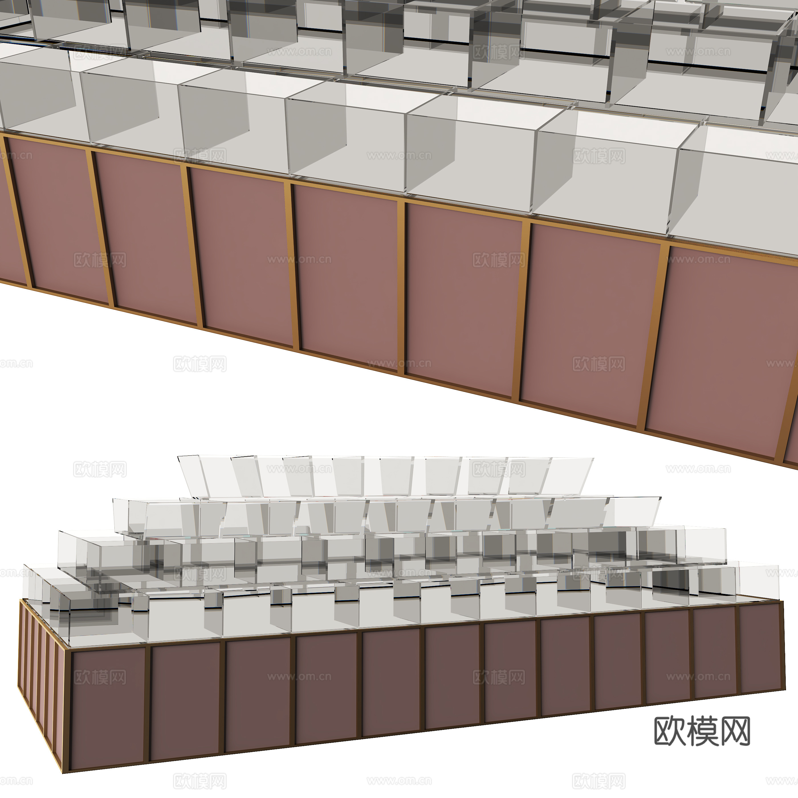 现代零食展示柜 超市展示柜su模型