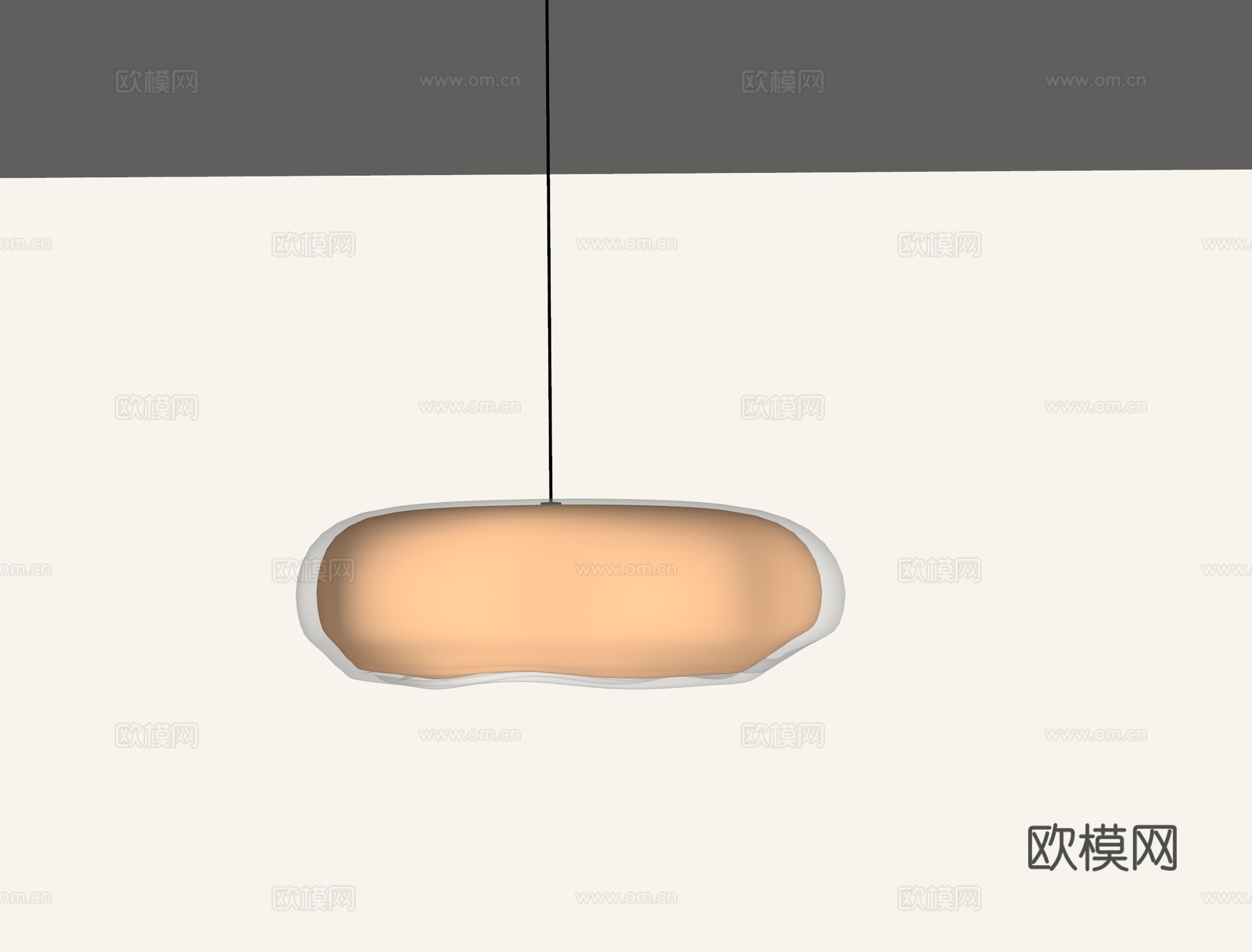现代中古风吊灯 极简小吊灯 北欧简约吊灯 卧室床头吊灯 单头su模型