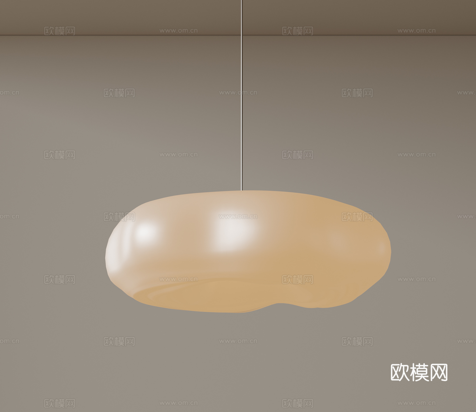 现代中古风吊灯 极简小吊灯 北欧简约吊灯 卧室床头吊灯 单头3d模型