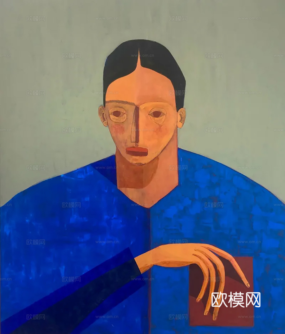中古北欧挂画  油画  复古挂画 艺术挂画 抽象画