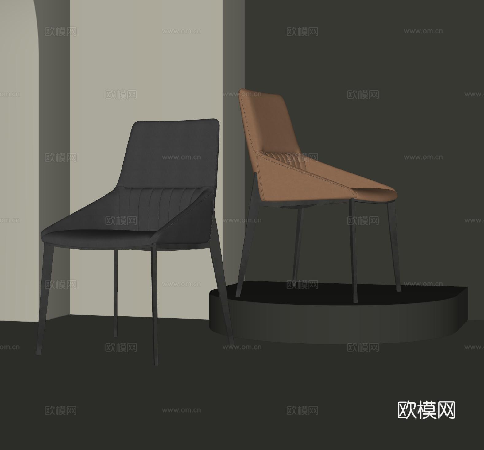 现代单椅su模型