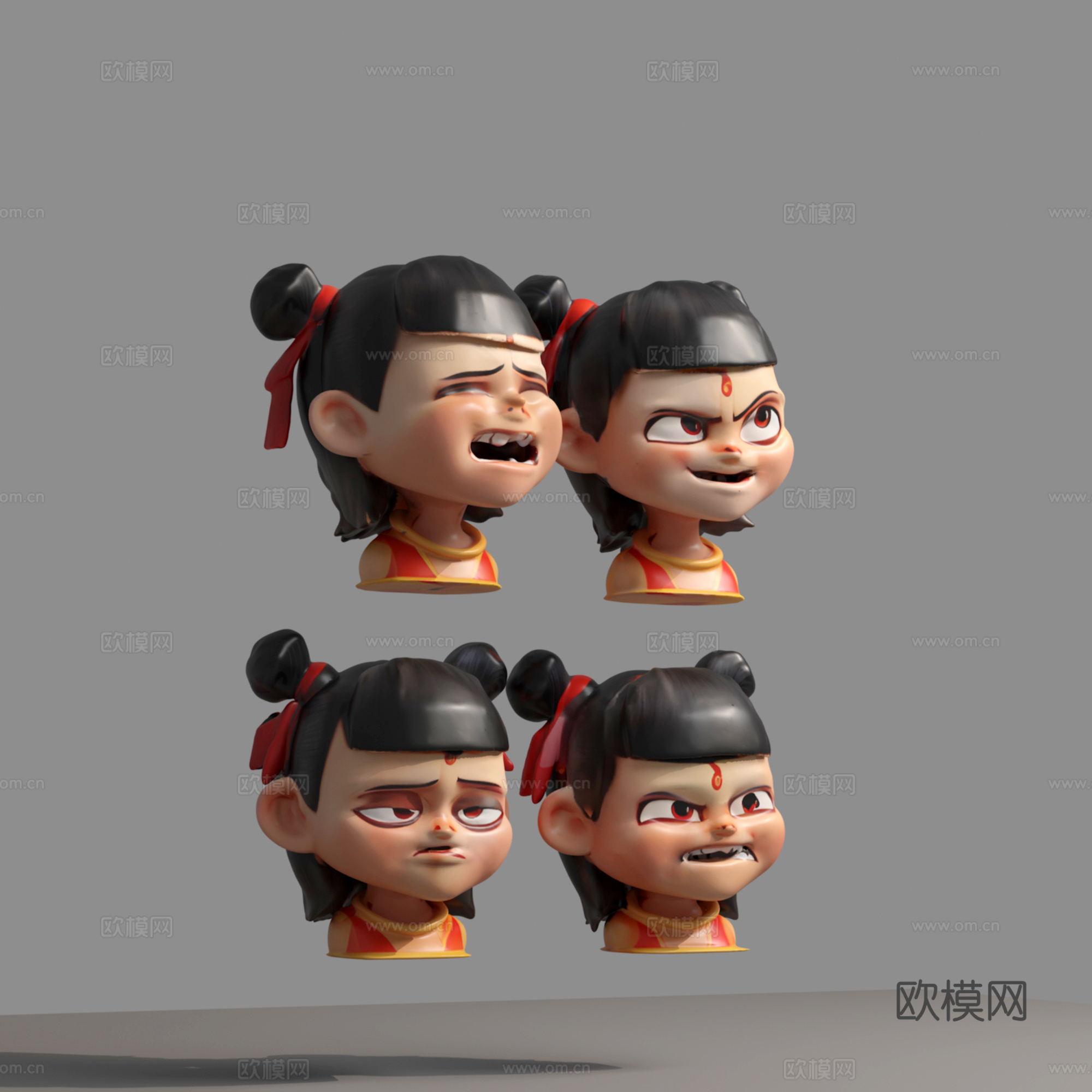 哪吒 表情包电影 摆件 雕塑 手办 装置3d模型