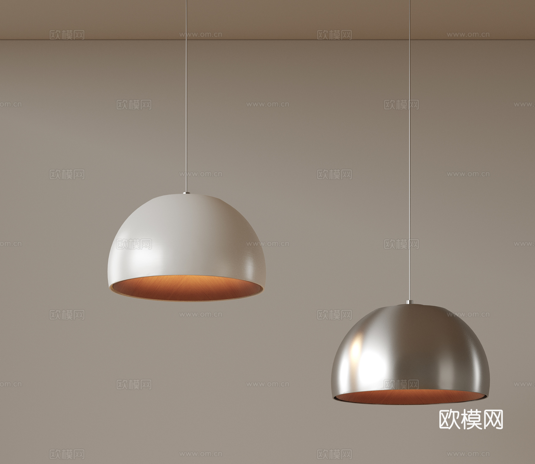 现代中古风吊灯 极简小吊灯 北欧简约吊灯 卧室床头吊灯 单头免费su模型下载