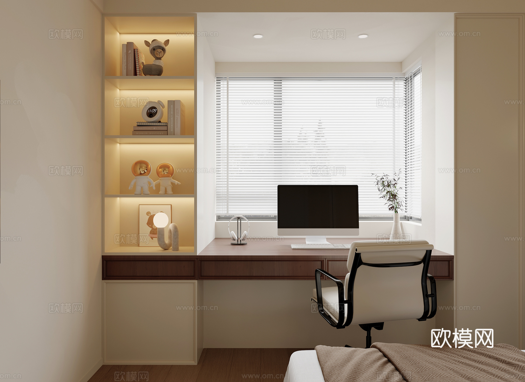 中古风卧室su模型