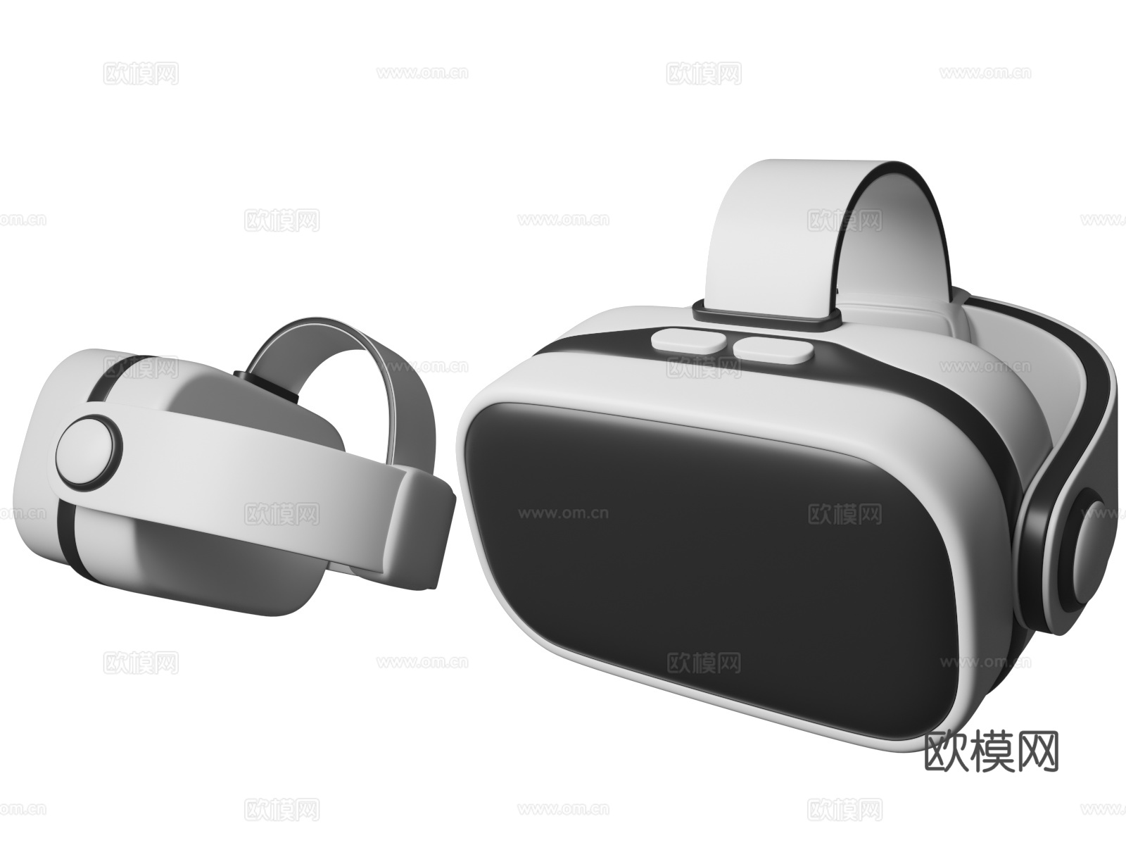 VR眼镜  卡通黑色 游戏设备 主题图标 虚拟现实3d模型