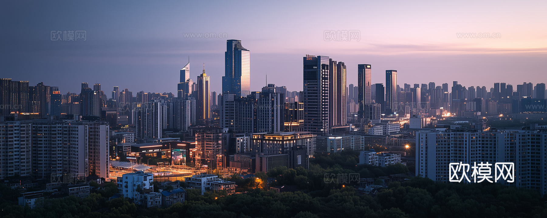 高清都市城市夜景贴图