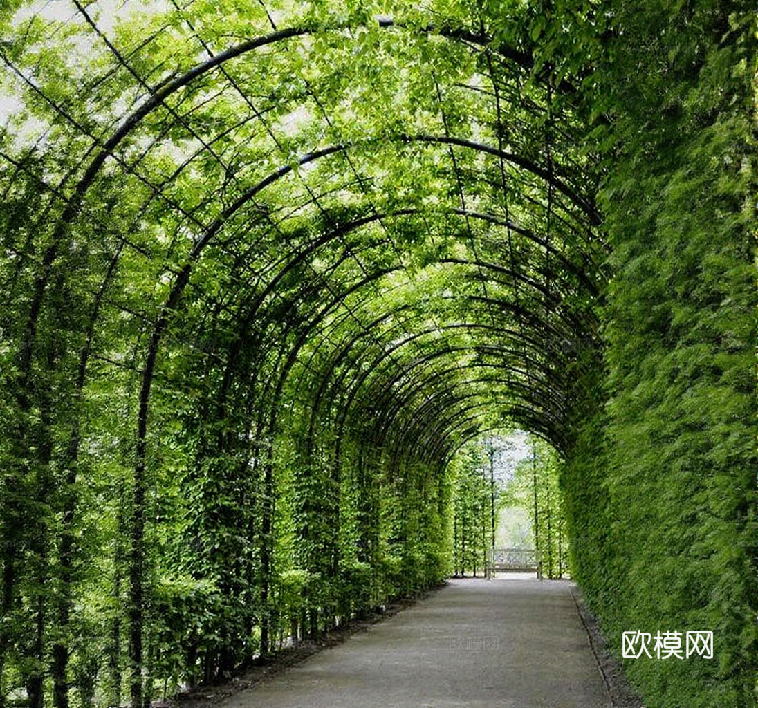 现代花架连廊葡萄架su模型