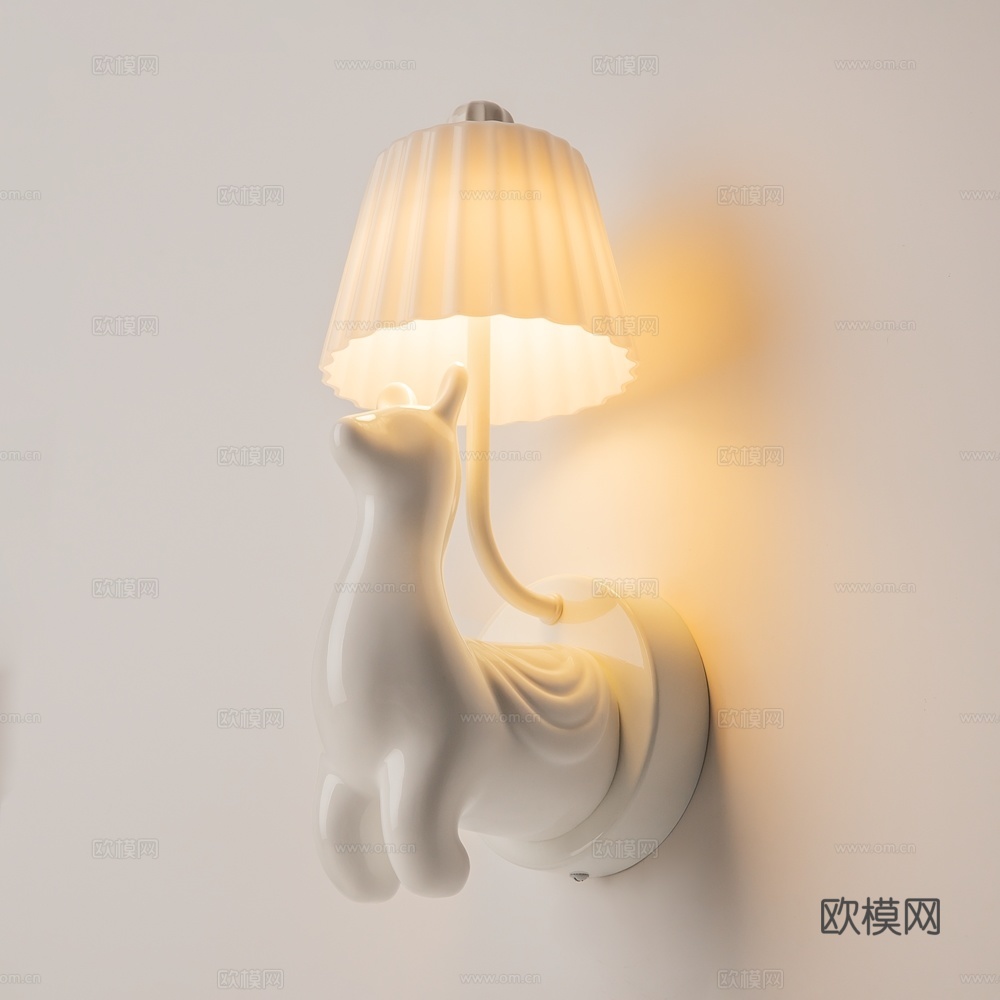 羊驼壁灯3d模型
