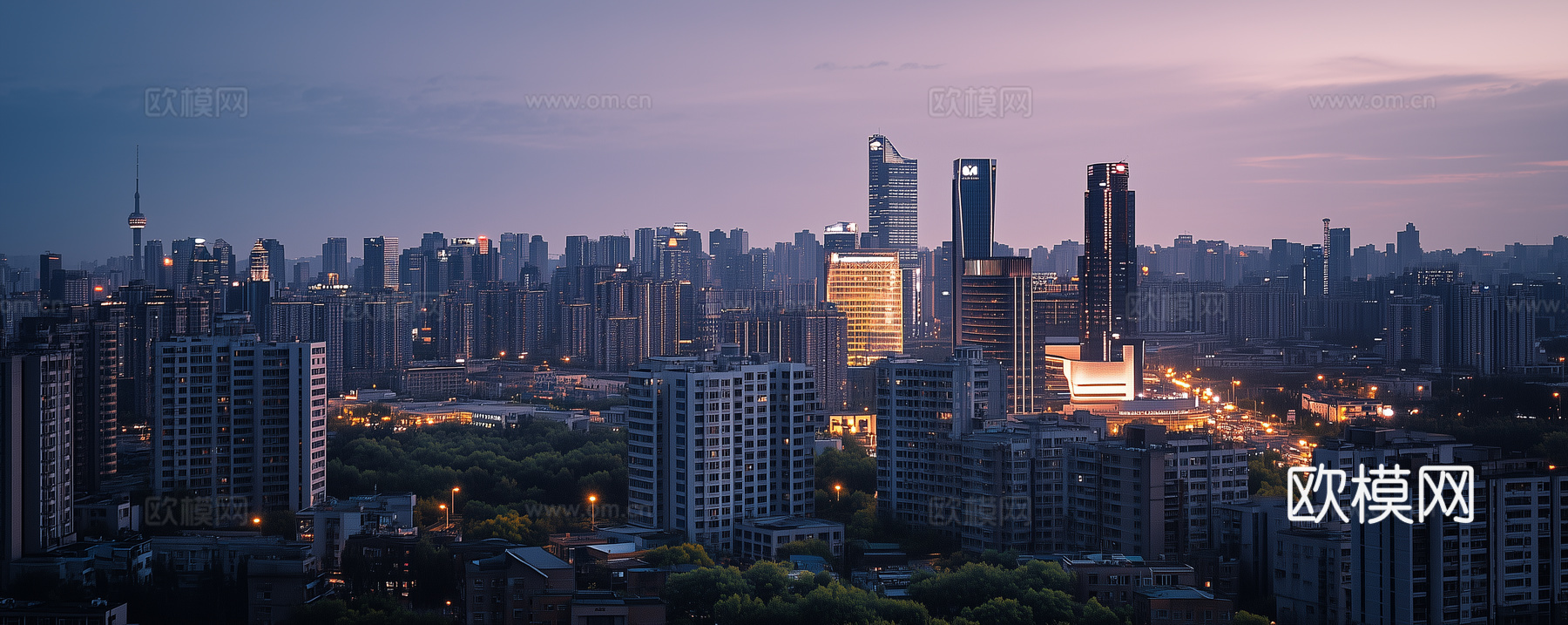 高清都市城市夜景贴图下载