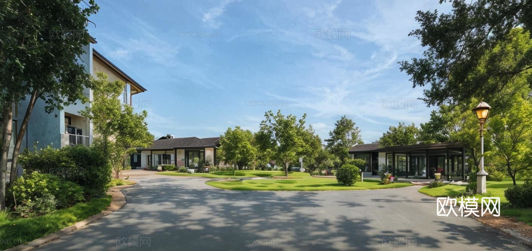 高清别墅小区外景