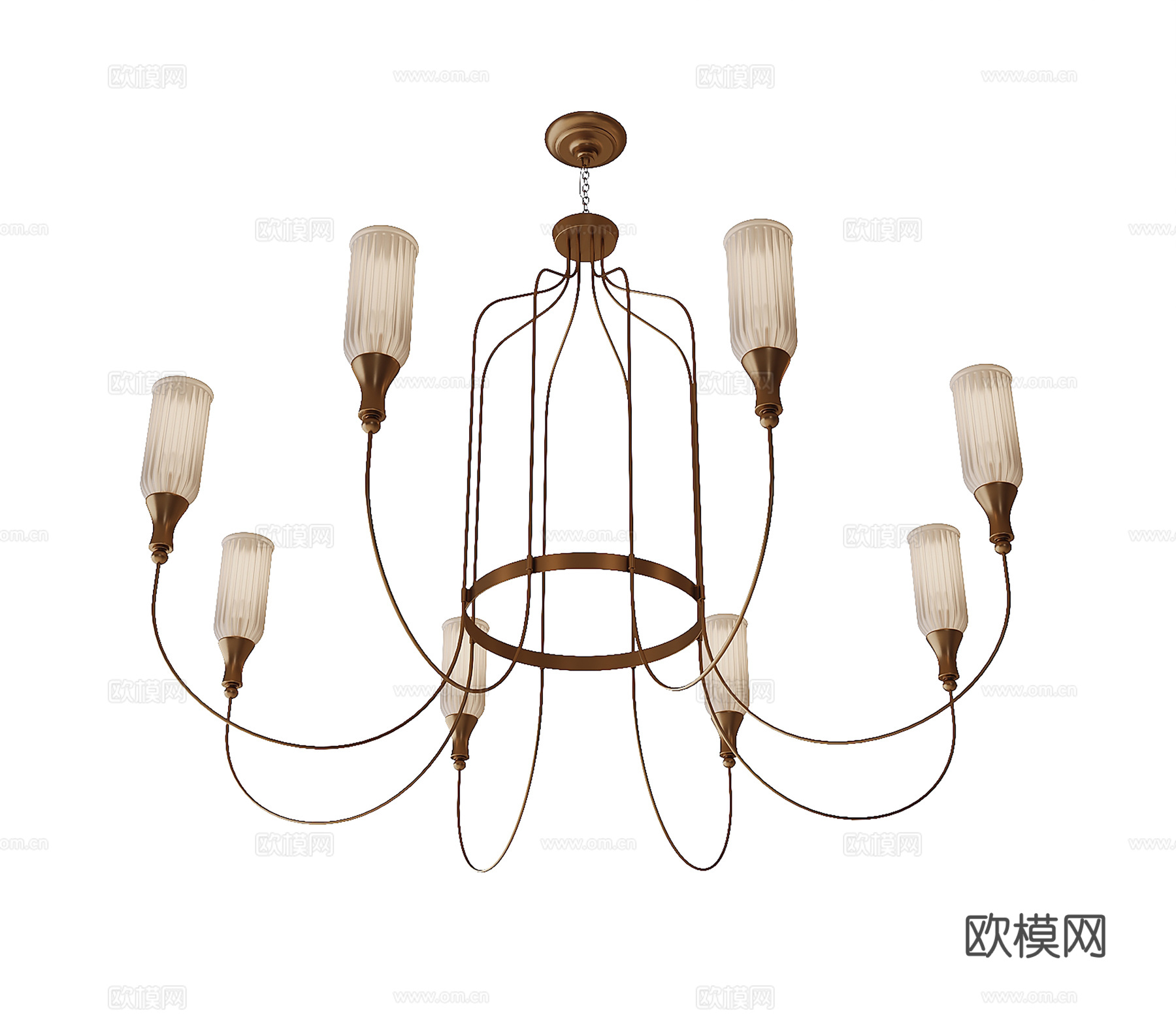 法式吊灯su模型