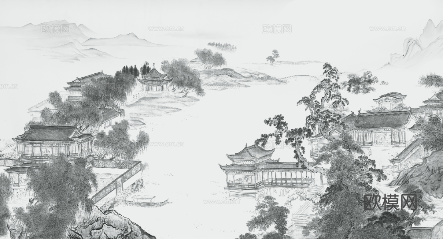 新中式水墨字画装饰画