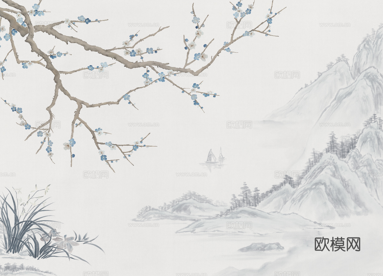 新中式水墨字画装饰画