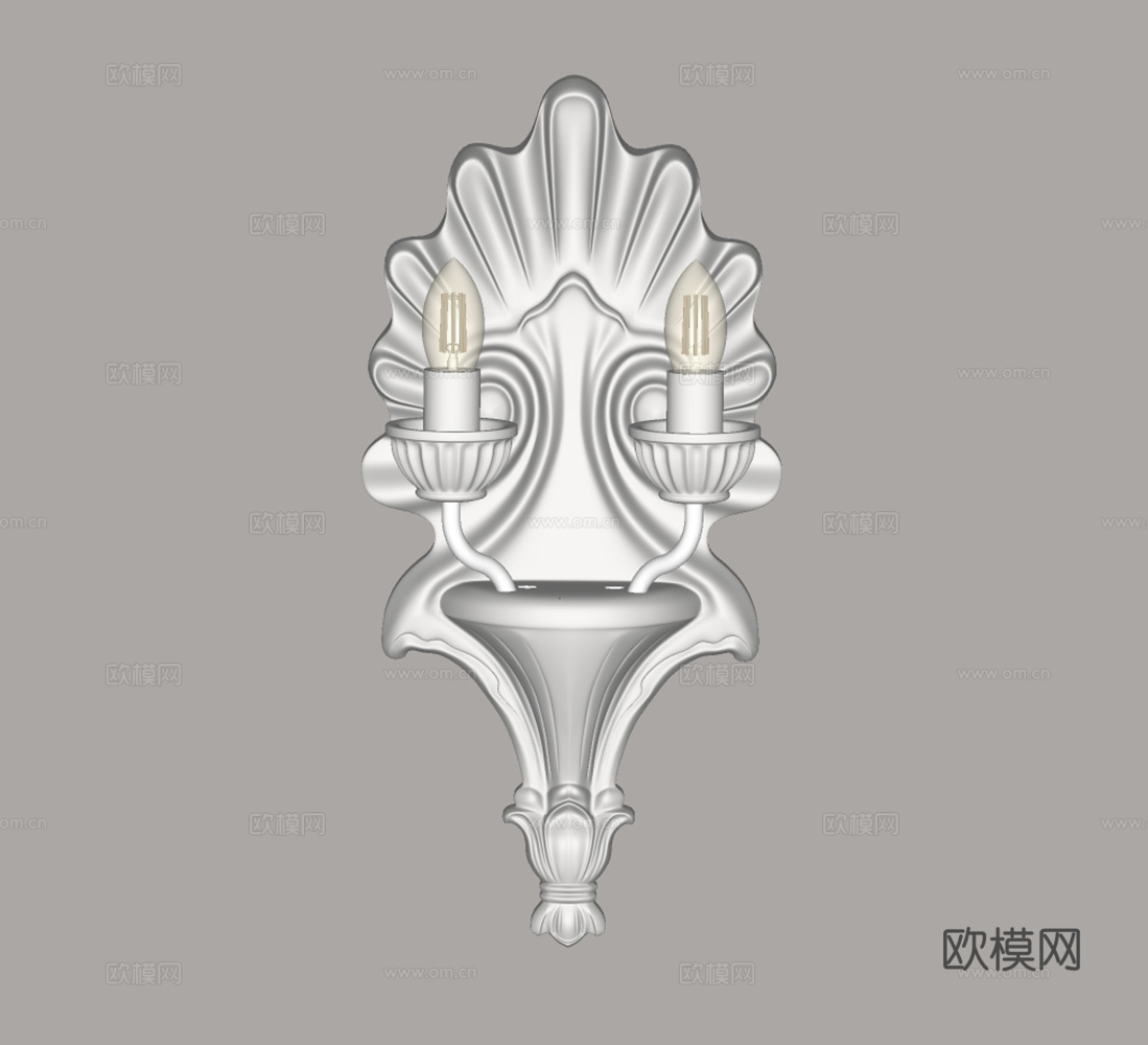 简欧石膏灯su模型