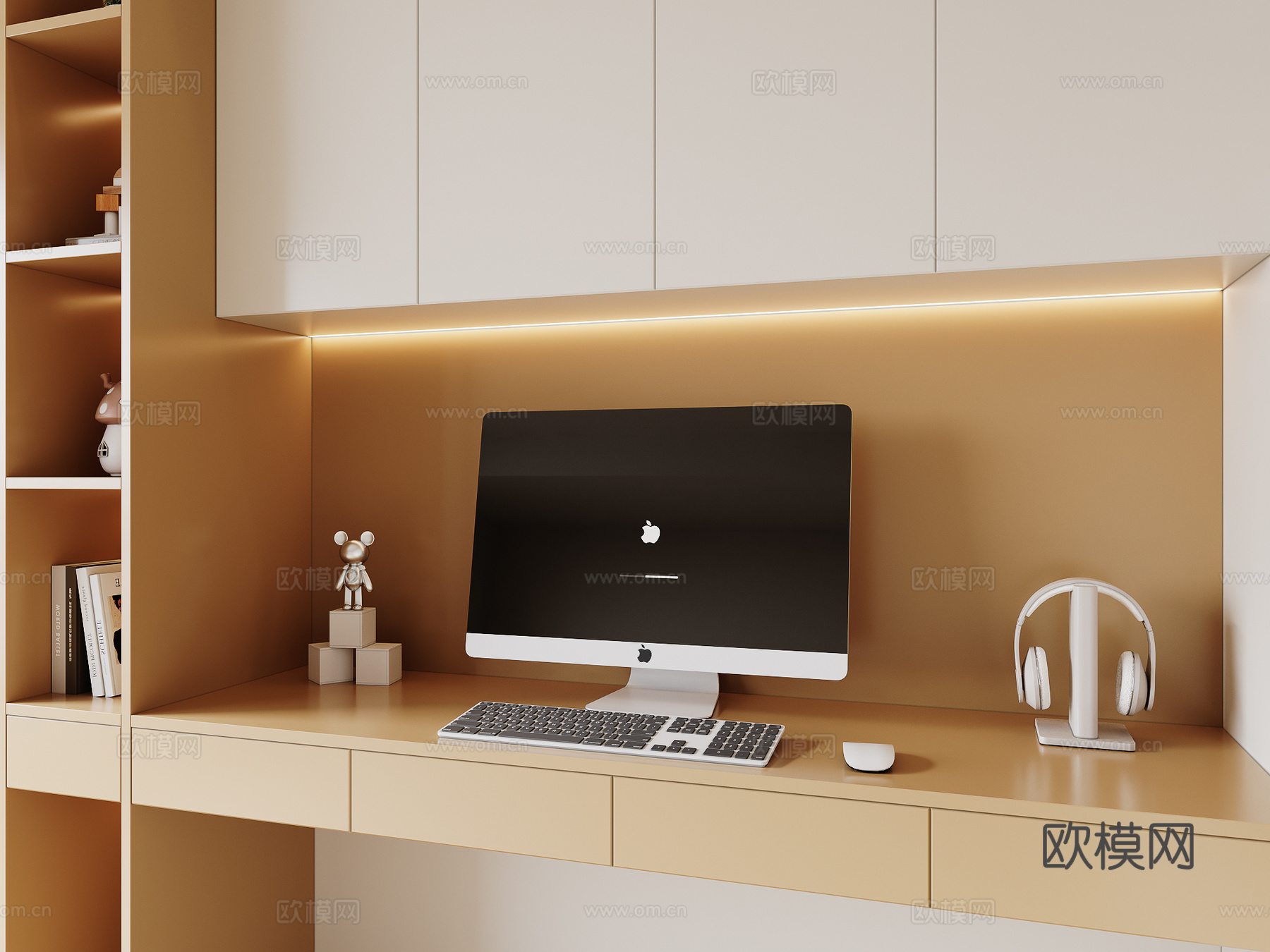 现代书桌摆件3d模型