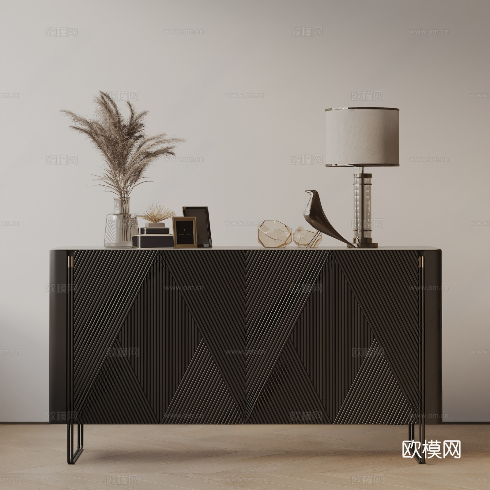现代餐边柜su模型